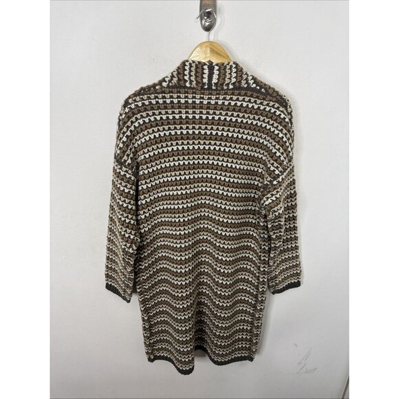 NWT Love stitch Lovestich Woman M Coatigan Cardigan Sweater Knit Brown - Picture 6 of 6